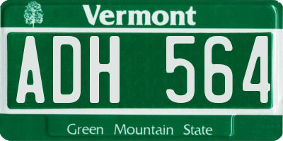 VT license plate ADH564