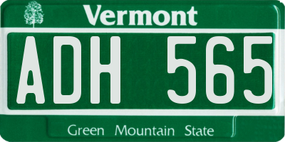 VT license plate ADH565