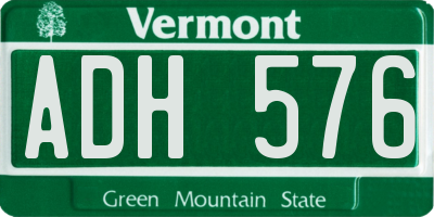 VT license plate ADH576