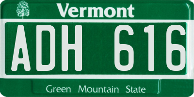 VT license plate ADH616