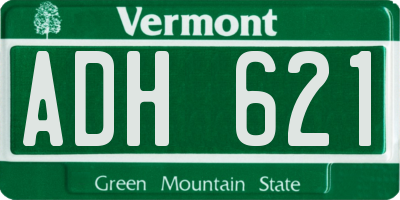 VT license plate ADH621