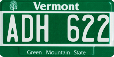 VT license plate ADH622