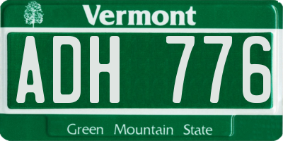VT license plate ADH776