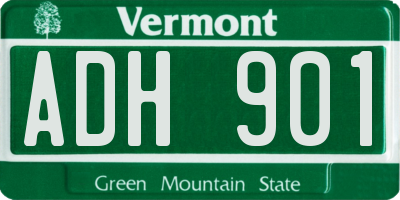 VT license plate ADH901
