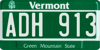 VT license plate ADH913