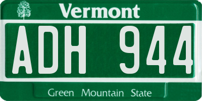 VT license plate ADH944