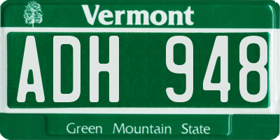 VT license plate ADH948