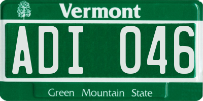 VT license plate ADI046