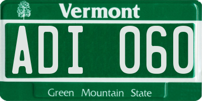 VT license plate ADI060