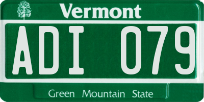 VT license plate ADI079