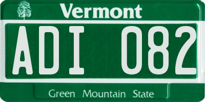 VT license plate ADI082