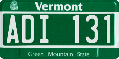VT license plate ADI131