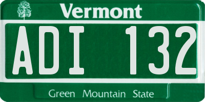 VT license plate ADI132