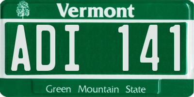 VT license plate ADI141