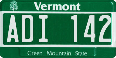 VT license plate ADI142