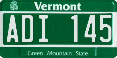 VT license plate ADI145