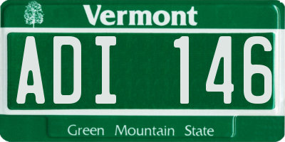 VT license plate ADI146