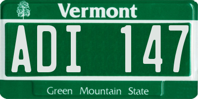 VT license plate ADI147
