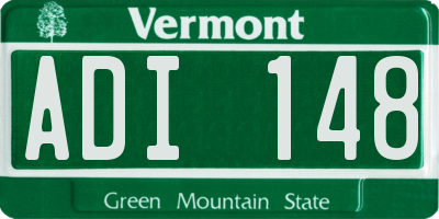 VT license plate ADI148