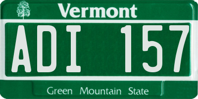 VT license plate ADI157