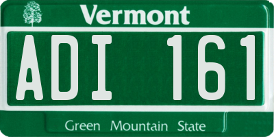 VT license plate ADI161