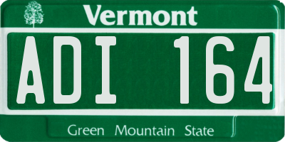 VT license plate ADI164