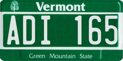 VT license plate ADI165