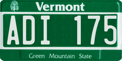 VT license plate ADI175