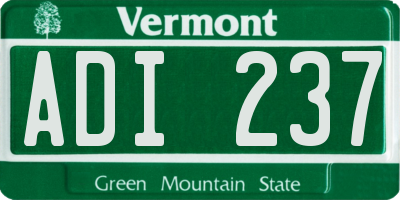 VT license plate ADI237