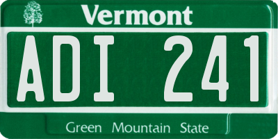 VT license plate ADI241