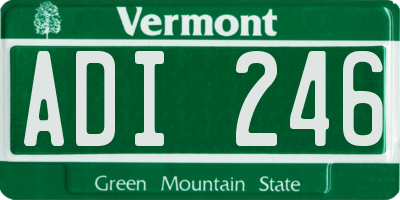 VT license plate ADI246