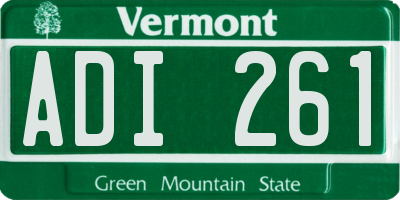 VT license plate ADI261