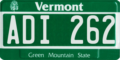 VT license plate ADI262