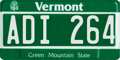 VT license plate ADI264