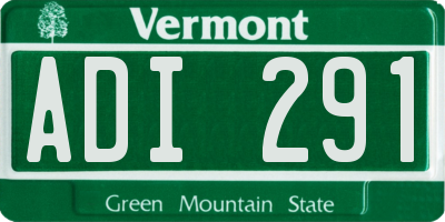 VT license plate ADI291