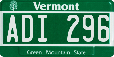 VT license plate ADI296