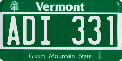 VT license plate ADI331