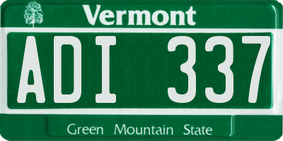 VT license plate ADI337