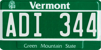 VT license plate ADI344