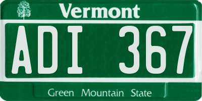 VT license plate ADI367