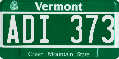 VT license plate ADI373