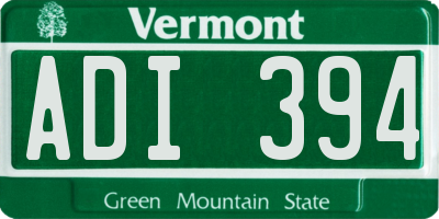 VT license plate ADI394