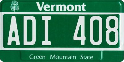 VT license plate ADI408