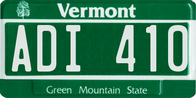 VT license plate ADI410