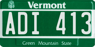 VT license plate ADI413