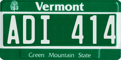 VT license plate ADI414