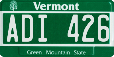 VT license plate ADI426