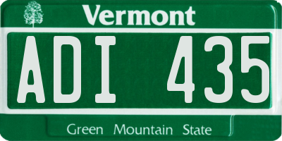 VT license plate ADI435