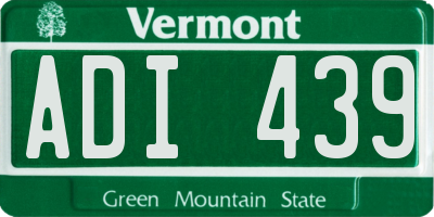 VT license plate ADI439