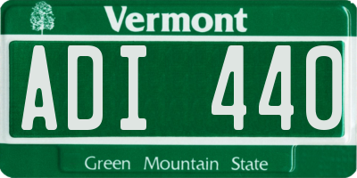 VT license plate ADI440